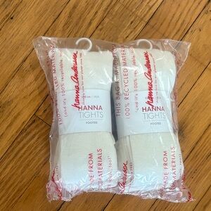Hanna Andersson White Kids Tights - Pair